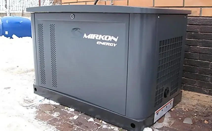 Монтаж газового электрогенератора Mirkon в коттеджном поселке Рождественно